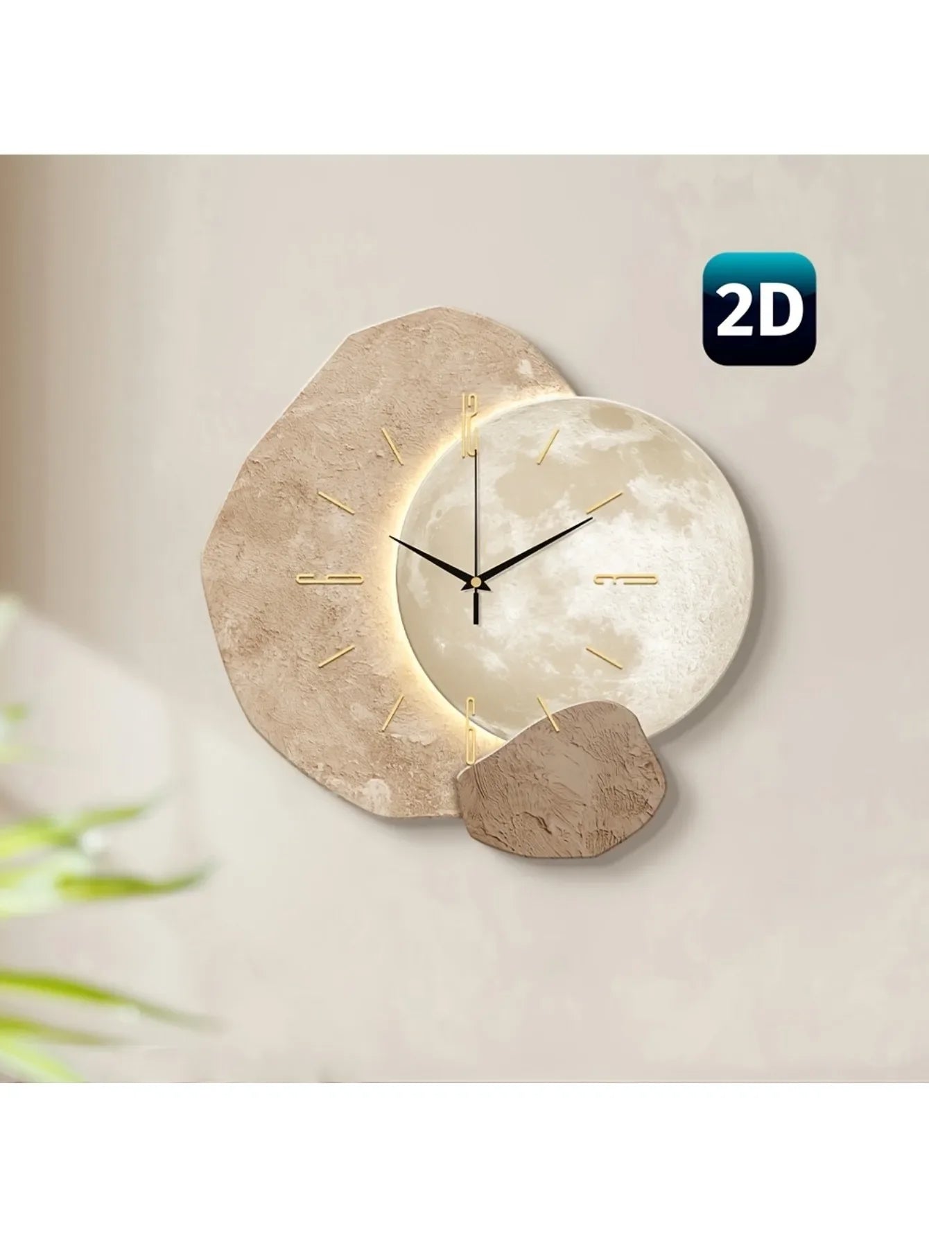 High end feeling, light luxury wall clock, living room 2025 new restaurant decoration, creative clock hanging on the wall