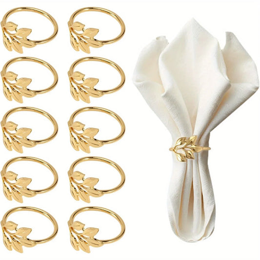 20 Pack Gold Napkin Rings, Reusable Smooth Edge, Easy To Clean, Napkin Buckle for Wedding Party Table Decoration