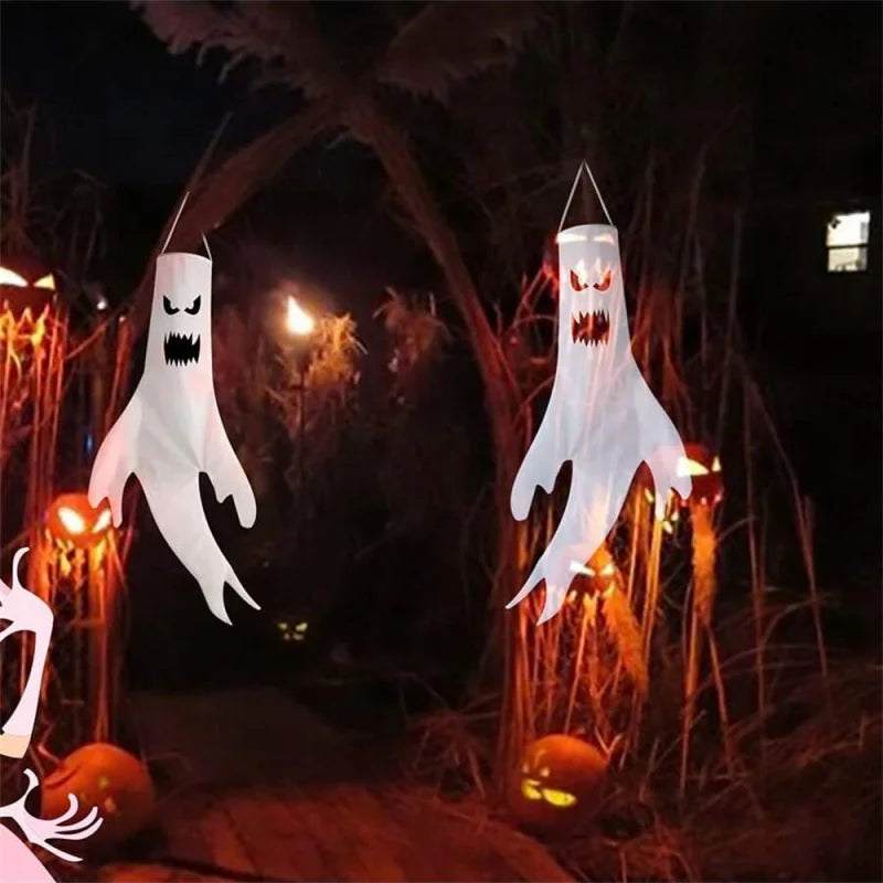 Halloween Ghost Hanging Decorations Spooky Indoor Outdoor Yard Flags Party Supplies Home Decoration Accessories