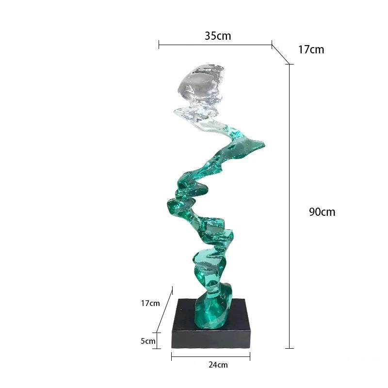 Modern Luxury Living Room Sculptures Creative Abstract Hotel Lobby Ornaments Aesthetic Resin Sculpture Artworks Room Decoration