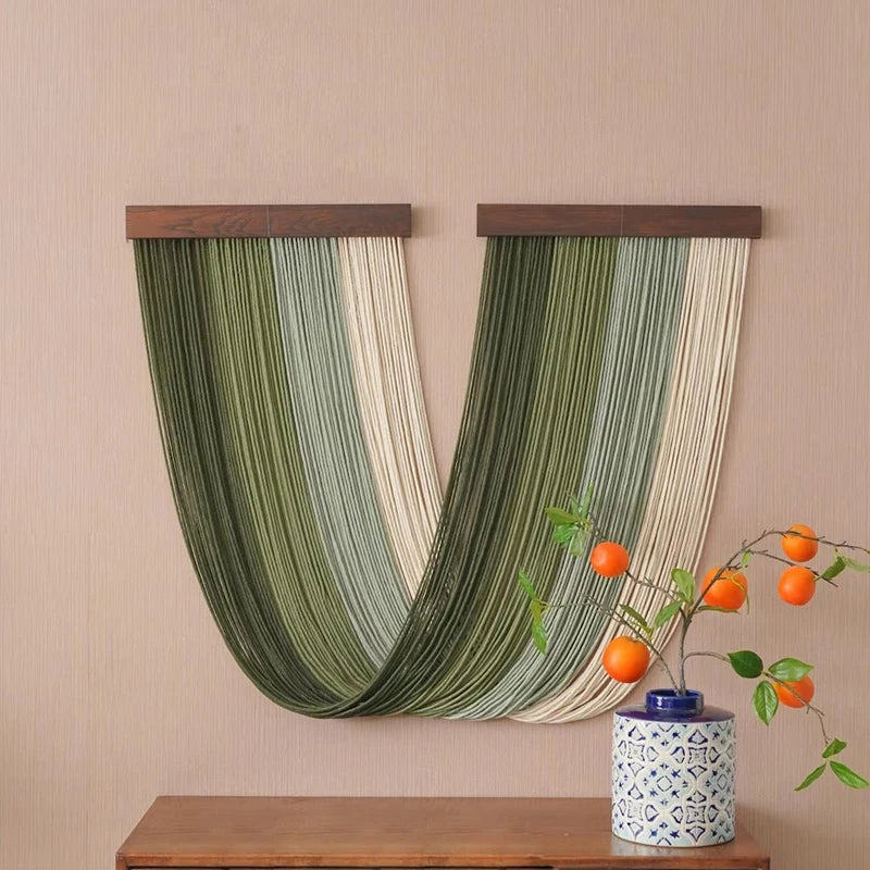 200cm Boho Decor Wall Hanging Tapestry Bohemia Tassel Curtain Tapestry Home Decorations Living Room Wall Art Hanging Decoration