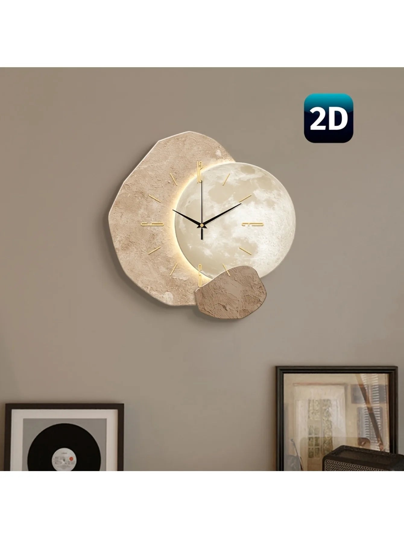 High end feeling, light luxury wall clock, living room 2025 new restaurant decoration, creative clock hanging on the wall