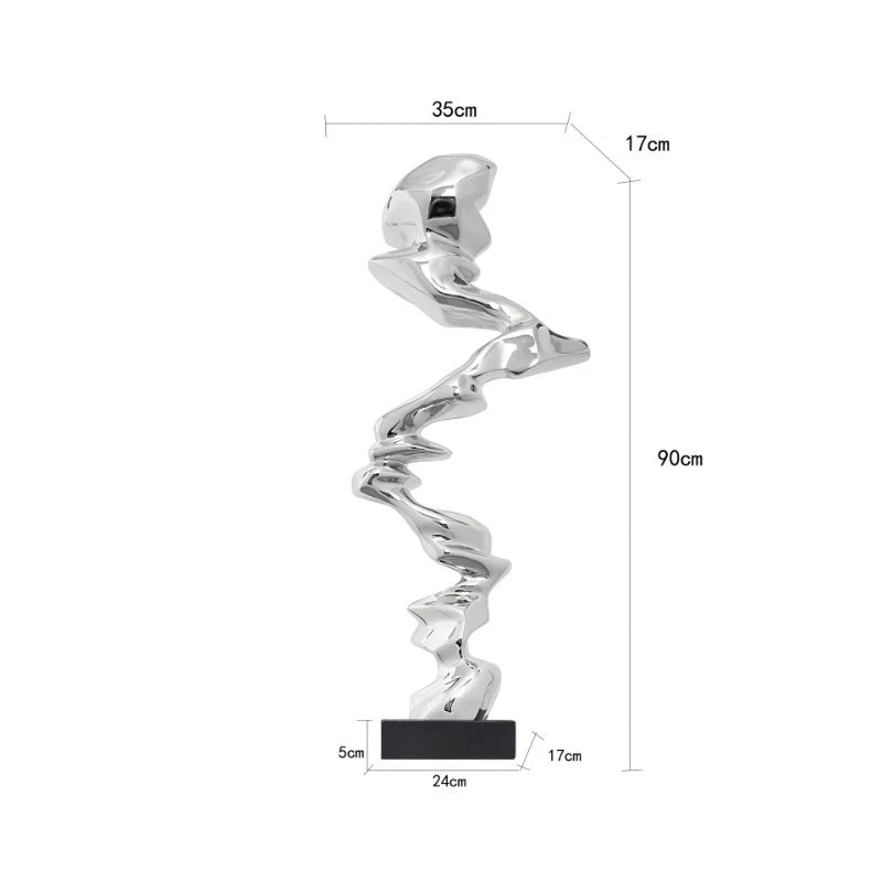 Modern Luxury Living Room Sculptures Creative Abstract Hotel Lobby Ornaments Aesthetic Resin Sculpture Artworks Room Decoration