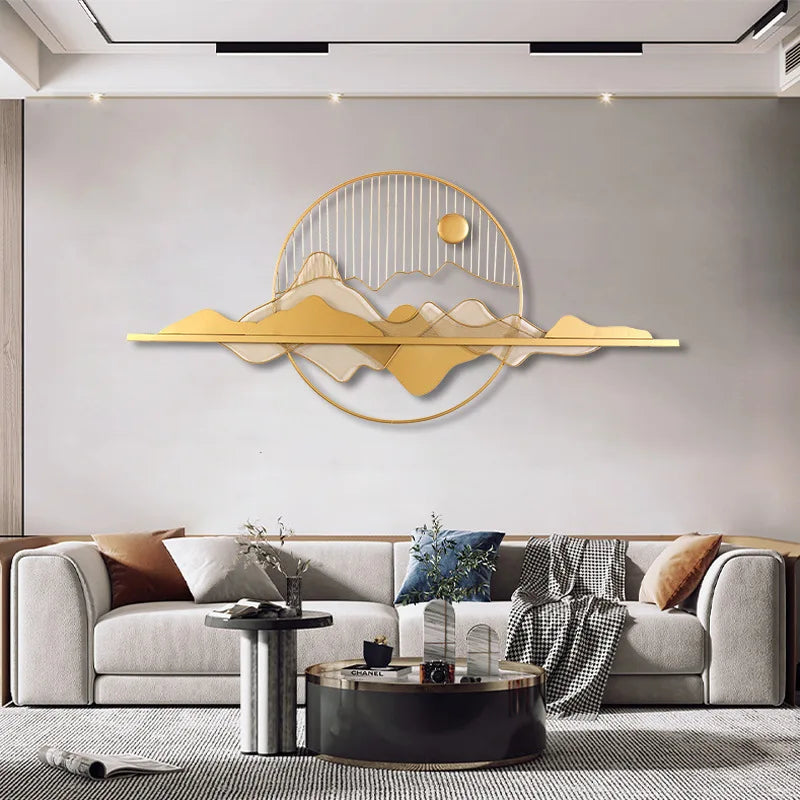 Custom Light Luxury Simple Style Handmade Sun Design Home Decoration Living Room Bedroom Background Wall Hanging