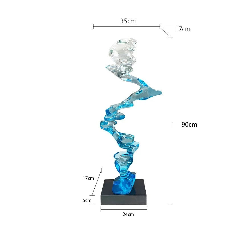 Modern Luxury Living Room Sculptures Creative Abstract Hotel Lobby Ornaments Aesthetic Resin Sculpture Artworks Room Decoration