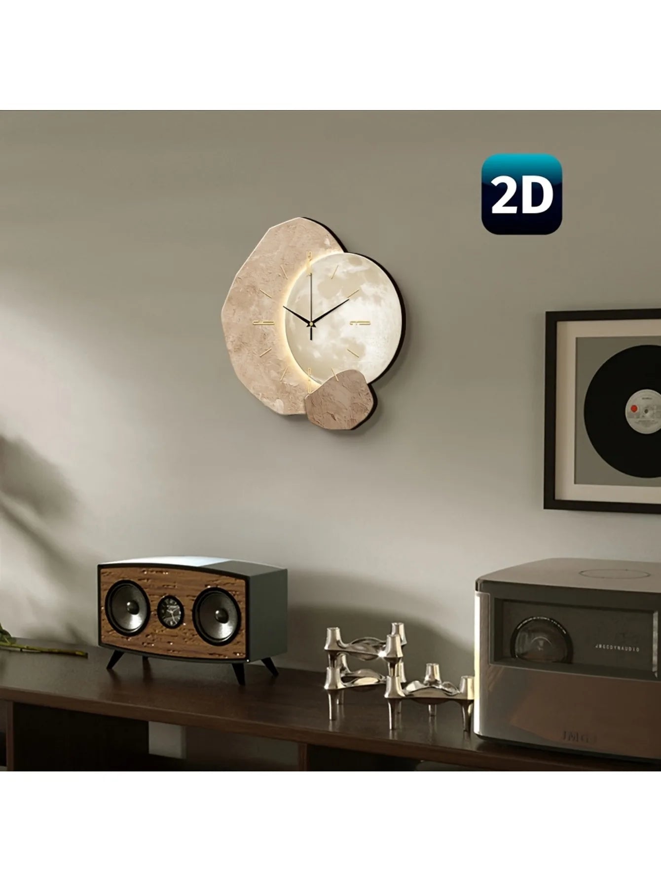 High end feeling, light luxury wall clock, living room 2025 new restaurant decoration, creative clock hanging on the wall