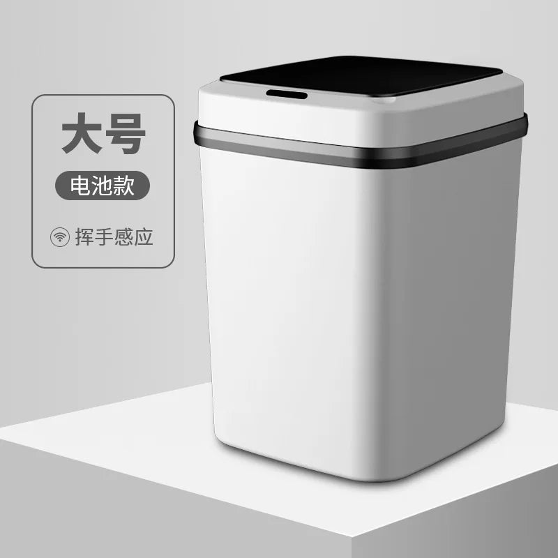 Kitchen Trash Bin 13L Bathroom Touch Trash Can In The Toilet Smart Garbage Bucket Waste Bins Dustbin Smart Trash Can Kitchen