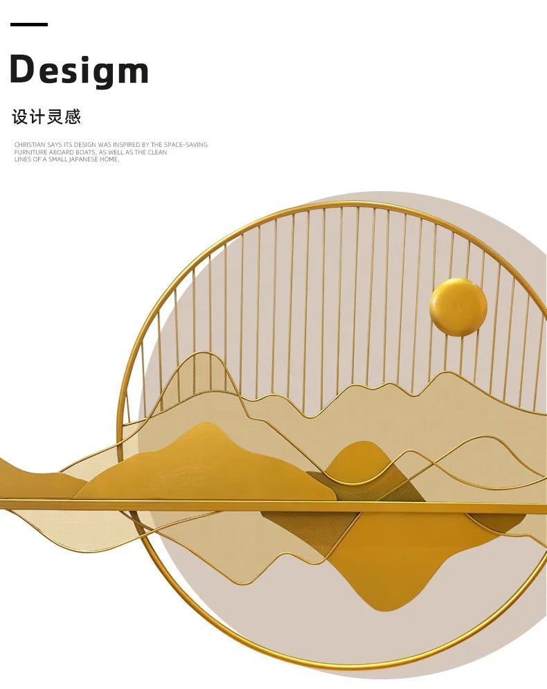Custom Light Luxury Simple Style Handmade Sun Design Home Decoration Living Room Bedroom Background Wall Hanging