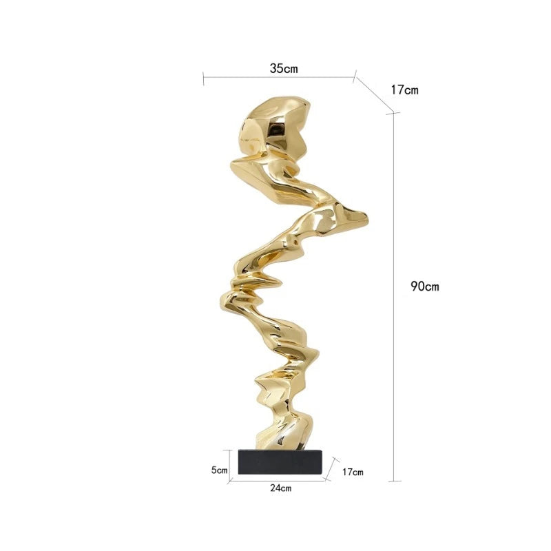 Modern Luxury Living Room Sculptures Creative Abstract Hotel Lobby Ornaments Aesthetic Resin Sculpture Artworks Room Decoration