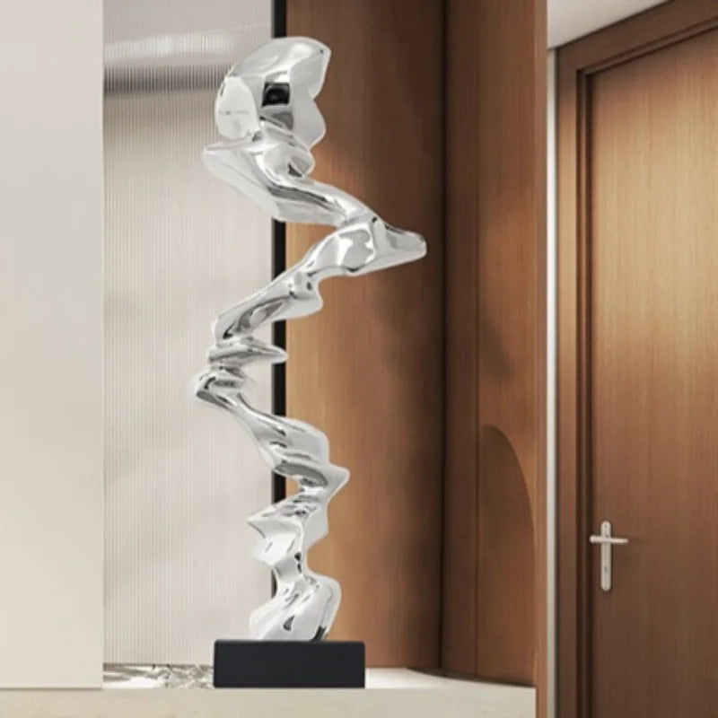 Modern Luxury Living Room Sculptures Creative Abstract Hotel Lobby Ornaments Aesthetic Resin Sculpture Artworks Room Decoration