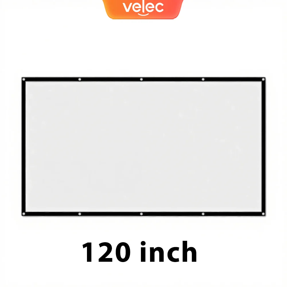 Velec Home Office Projector Screen Curtain Simple 100 120 inch Display Screen Household Bedroom Ornaments Proyector Accessories