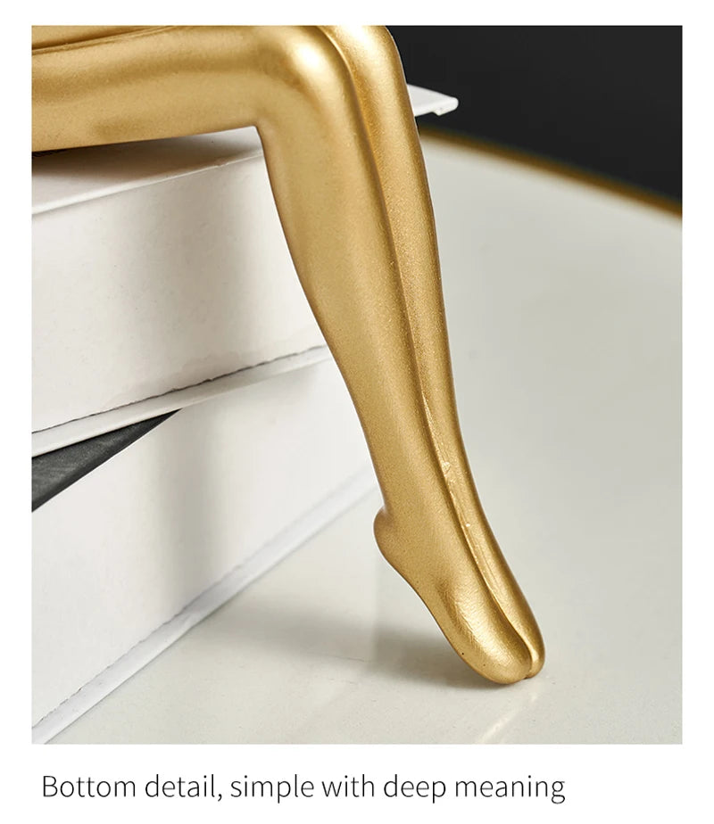 Light Luxury Human Body Art Ornament Decorate Abstract Resin Creative Golden Arts And Crafts Home Office Business Originality