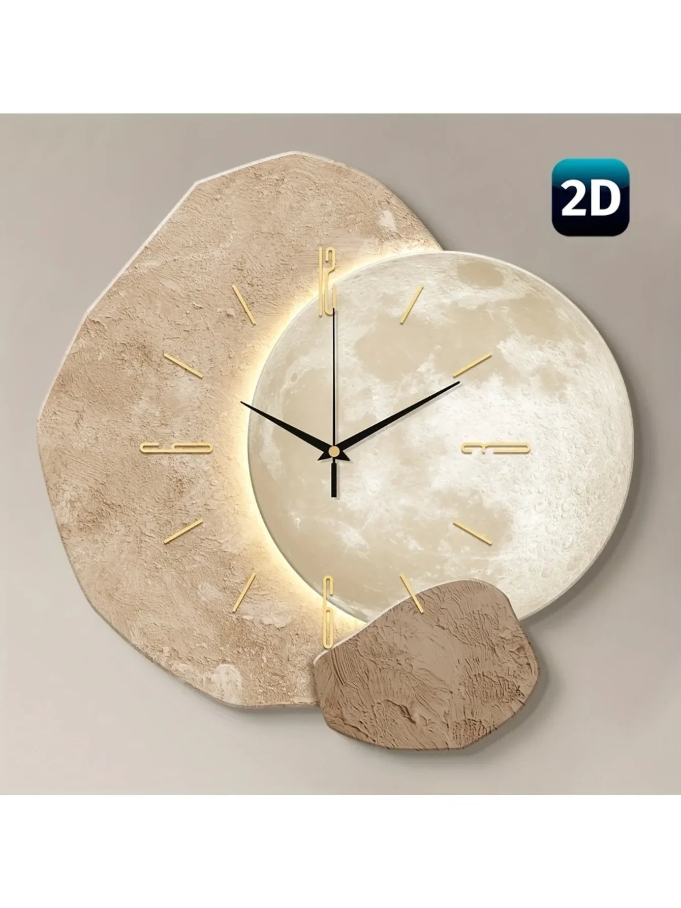 High end feeling, light luxury wall clock, living room 2025 new restaurant decoration, creative clock hanging on the wall