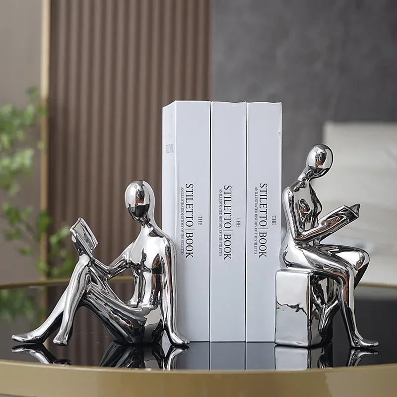 Light Luxury Ornaments High-end Modern Bookcase Character Ornaments Home Living Room TV Wine Cabinet Office Study Decoration