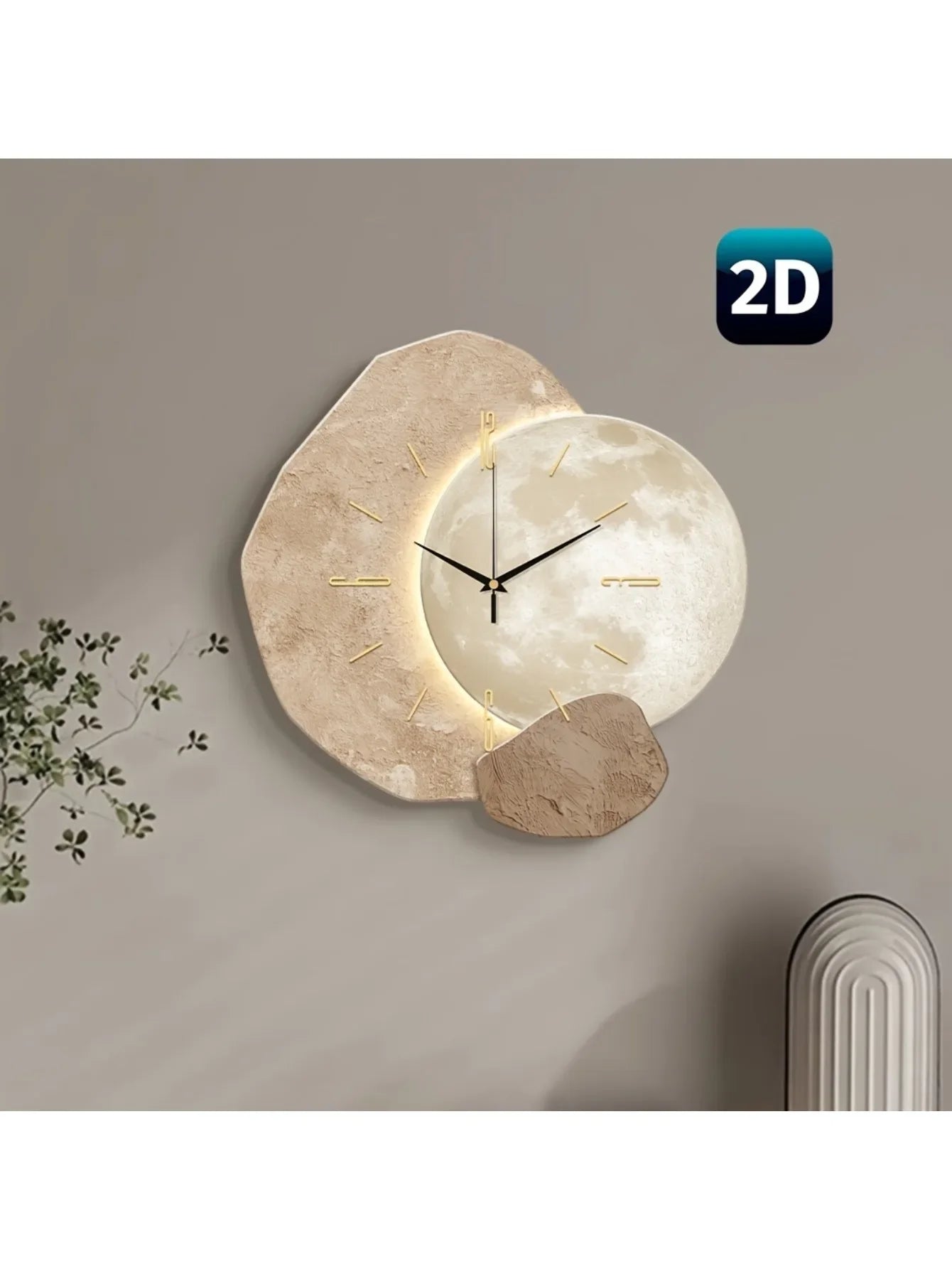 High end feeling, light luxury wall clock, living room 2025 new restaurant decoration, creative clock hanging on the wall