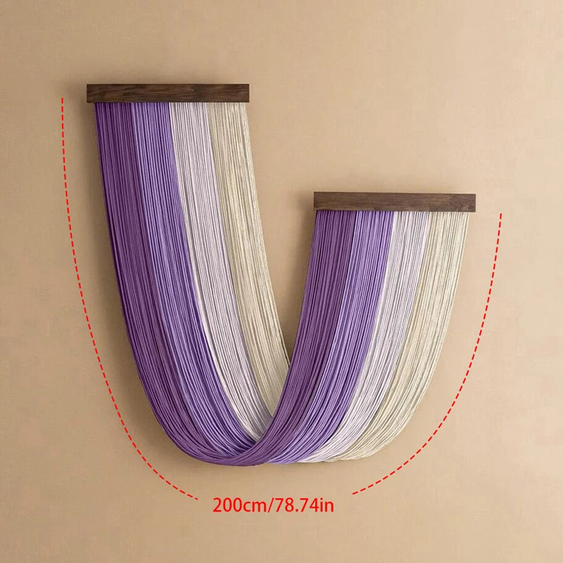 200cm Boho Decor Wall Hanging Tapestry Bohemia Tassel Curtain Tapestry Home Decorations Living Room Wall Art Hanging Decoration