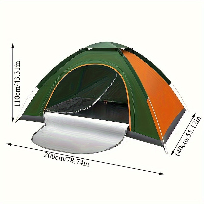 1-2 People Portable Folding Camping Tent, Students Spring and Fall Portable Folding Tent, Can Be Used as a Beach Tent, Hiking and Mountaineering Festival Camp Tent