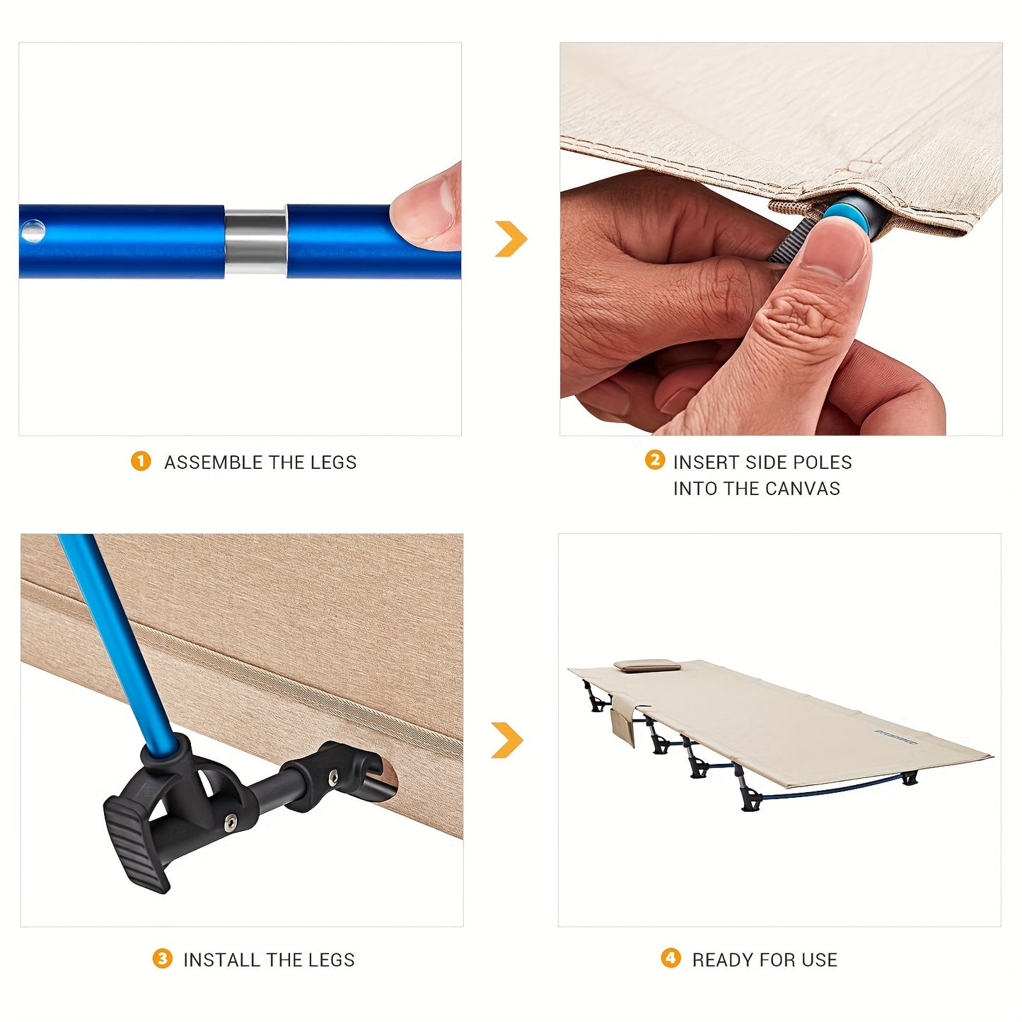 Fundango Ultralight Folding Tent Camping Bed, Portable Compact For Outdoor Travel, Base Camp, Hiking, Mountaineering, Lightweight Backpacking