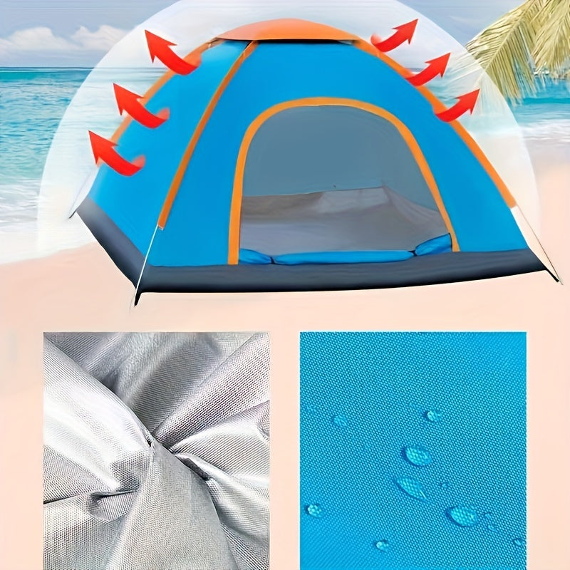 1-2 People Portable Folding Camping Tent, Students Spring and Fall Portable Folding Tent, Can Be Used as a Beach Tent, Hiking and Mountaineering Festival Camp Tent