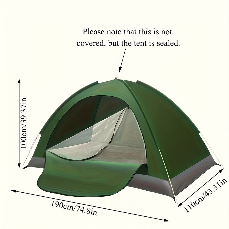 1-2 People Portable Folding Camping Tent, Students Spring and Fall Portable Folding Tent, Can Be Used as a Beach Tent, Hiking and Mountaineering Festival Camp Tent