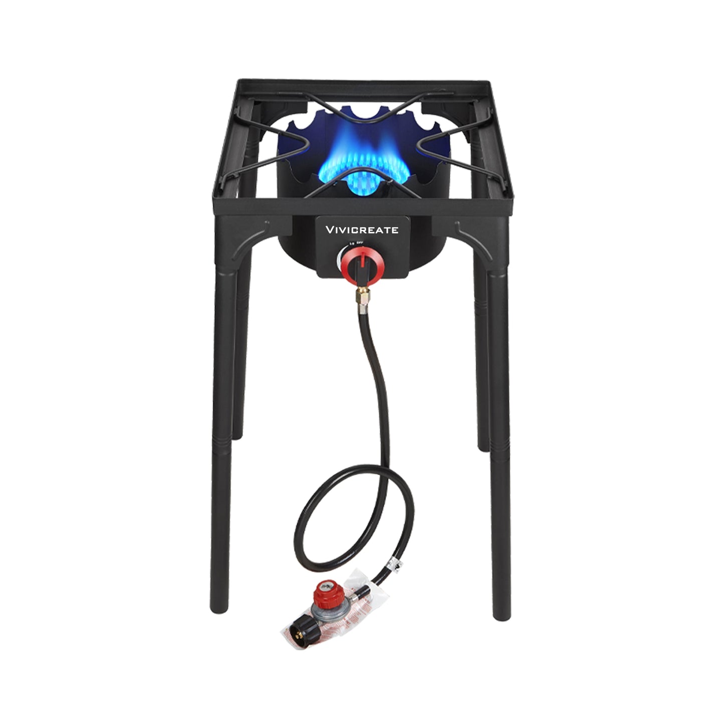 DR.CAMP Propane Gas Burner (1-2 Burners)with 20 PSIG High Pressure Regulator - Outdoor Camping Camp Garden BBQ Grill Stove Burner - Father'S Day Gift For Men