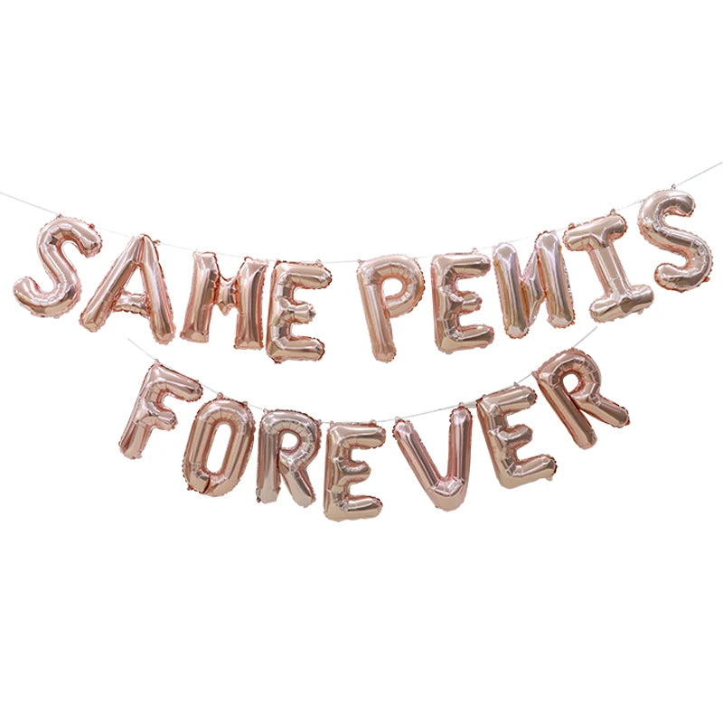 Bachelorette Party Decorations Same Penis Forever Foil Balloon Set Hen Party Accessories Globos Wiht Rose Gold Confetti Ballon