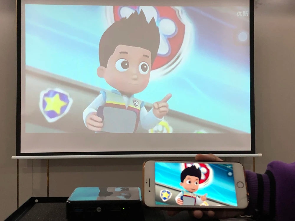 WZATCO D13 Android Mini Pocket Projector 4K Smart Pico DLP Portable LED WIFI Built-in Battery Home Theater Beamer Proyector