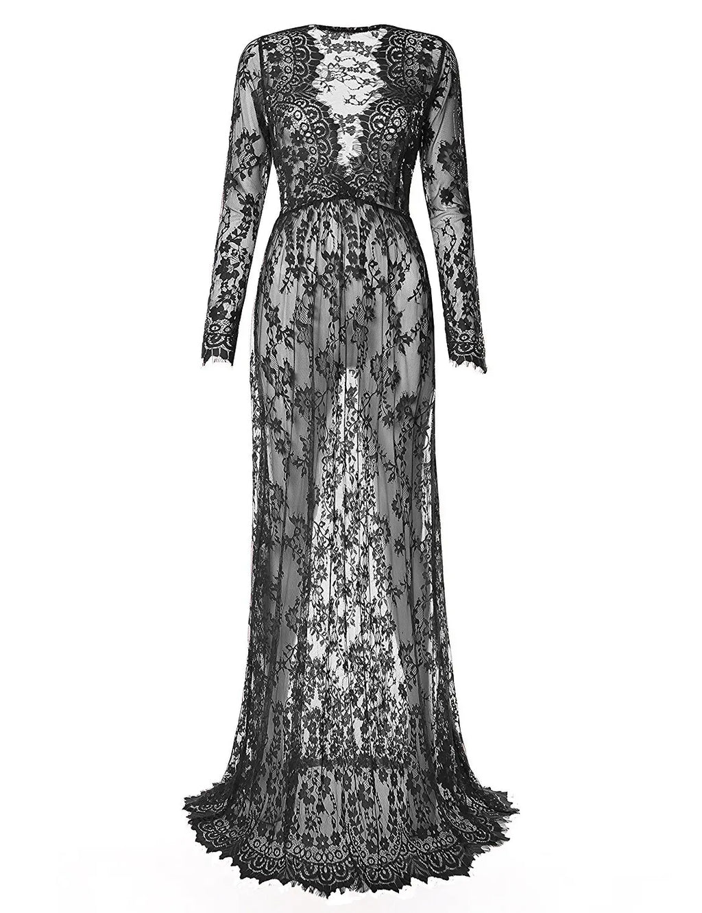 Pregnancy Dress for Photo Shoot Maternity Photography Props Sexy V Neck Lace Maxi Gown Dress Plus Size Pregnant Women Clothes