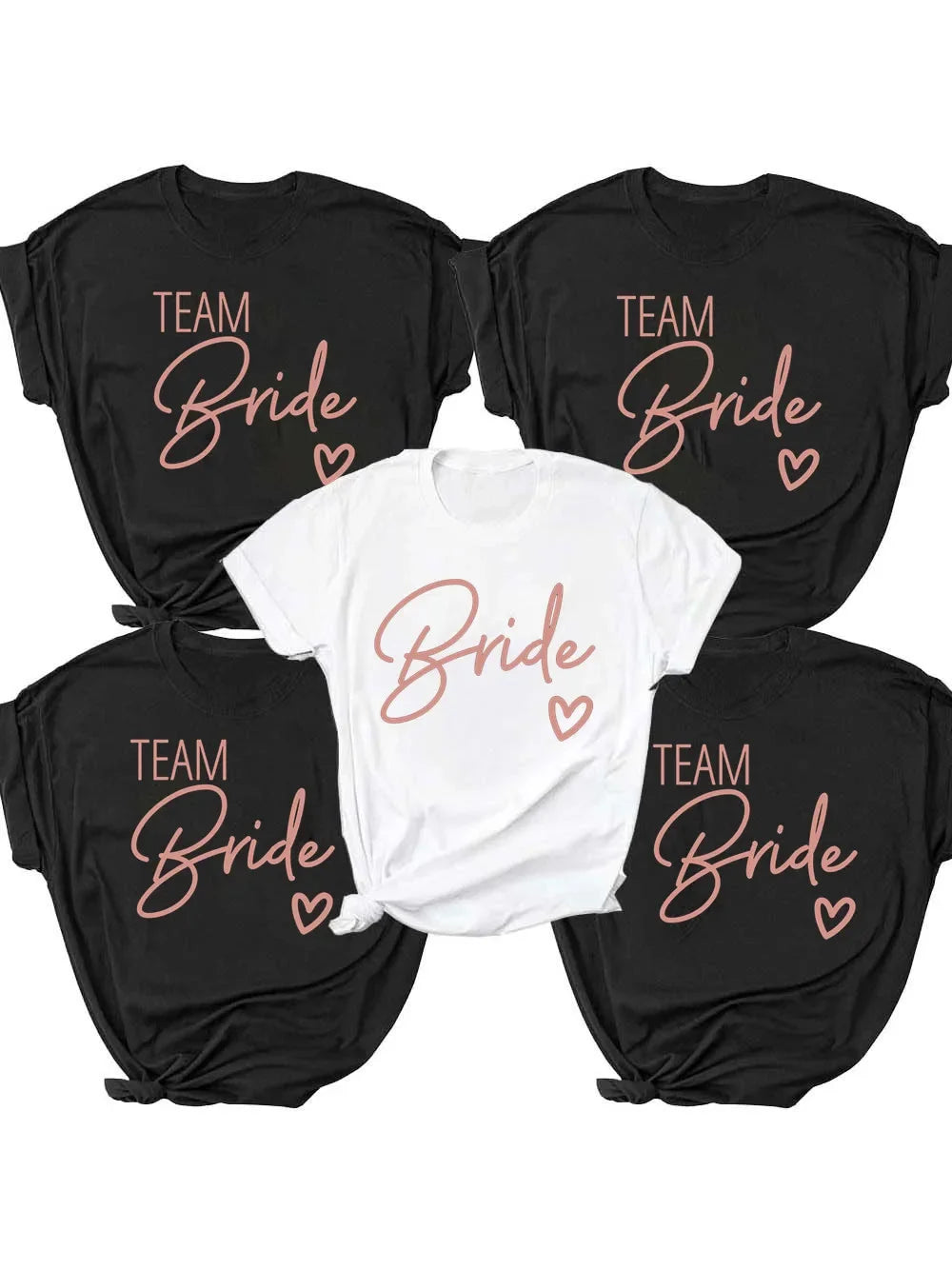 Hen Party Bachelorette Party White Grey Girl Wedding Female Tops Tees Women Team Bride Bride Squad T-shirts