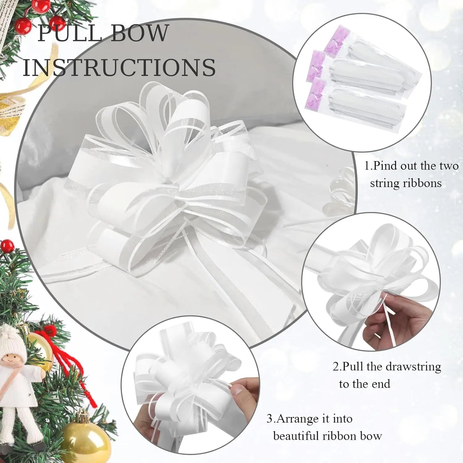 10-20Pcs Wedding Car Bow Ribbons Christmas Gift Wrap Packaging Decoration DIY Craft Flowers Birthday Party Supplies Valentines