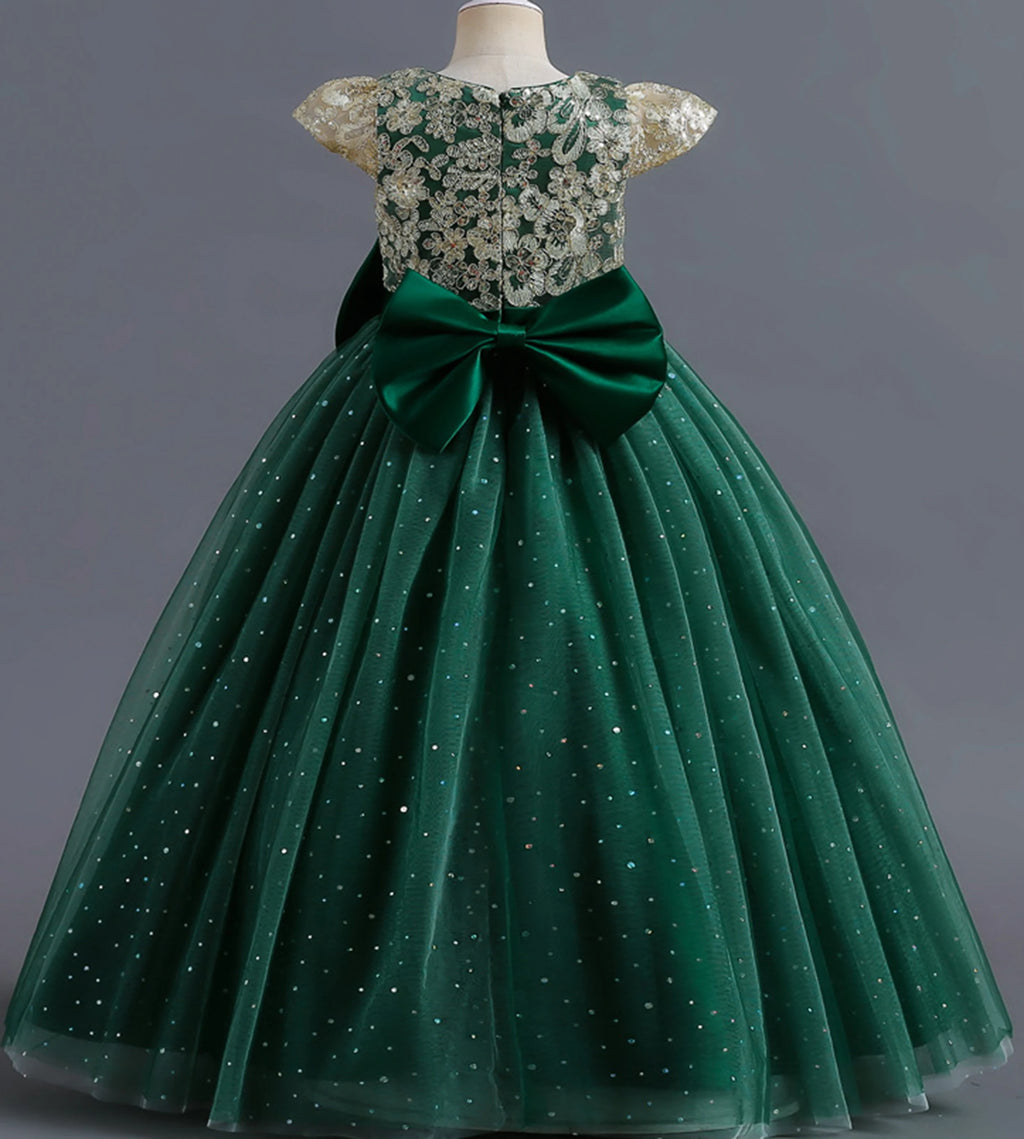 Stunning Little/Big Girls Lace Flower Girl Wedding Bridesmaid Birthday Party Holiday Pageant Easter Prom Fancy Dress