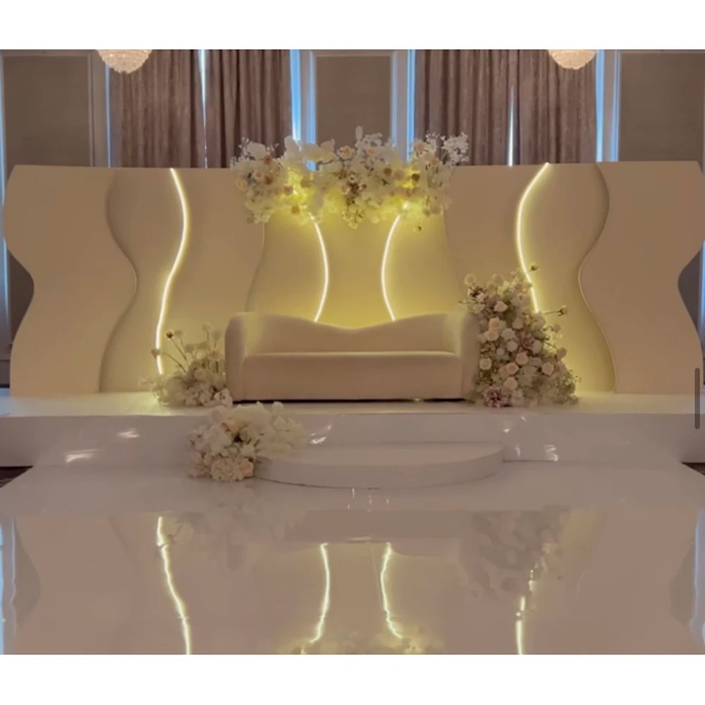 Fancy Party Decorations 3D Carving Customized Color Backdrop Stand Display Wedding Mariage Stage Event