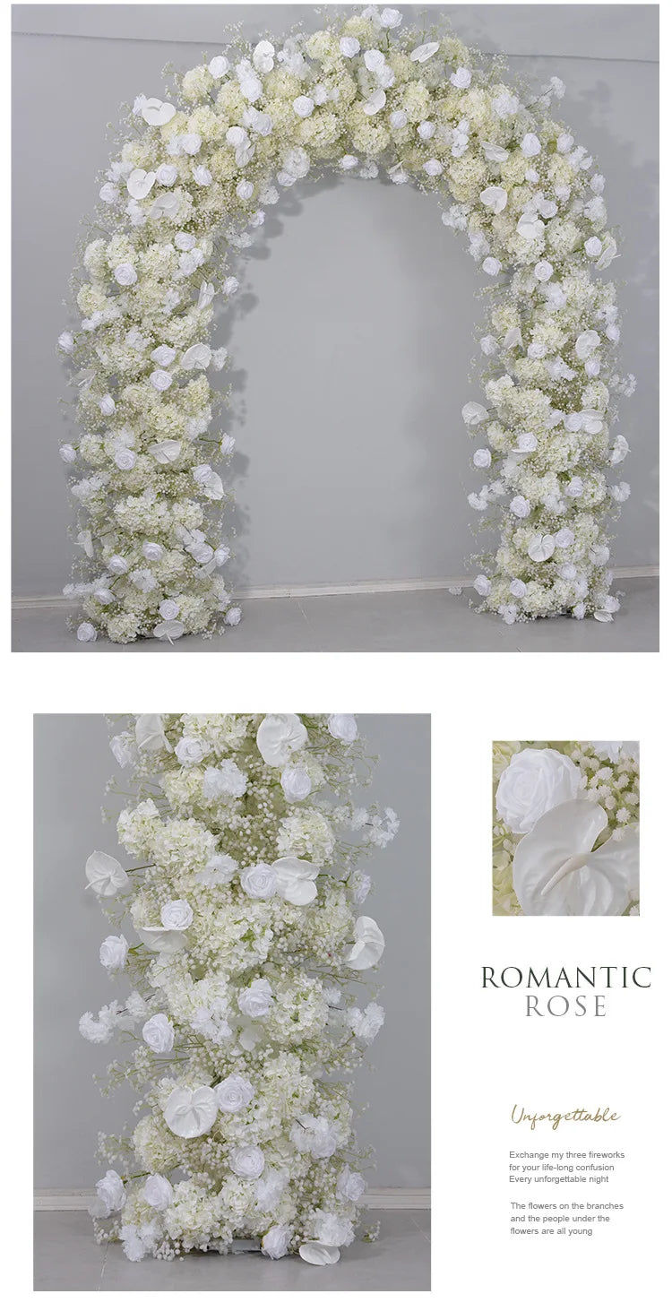 240CM Wedding Decoration Artificial Flowers Circular Arches Decorative Flower Arrangements Proposal Windows Display Backgrounds