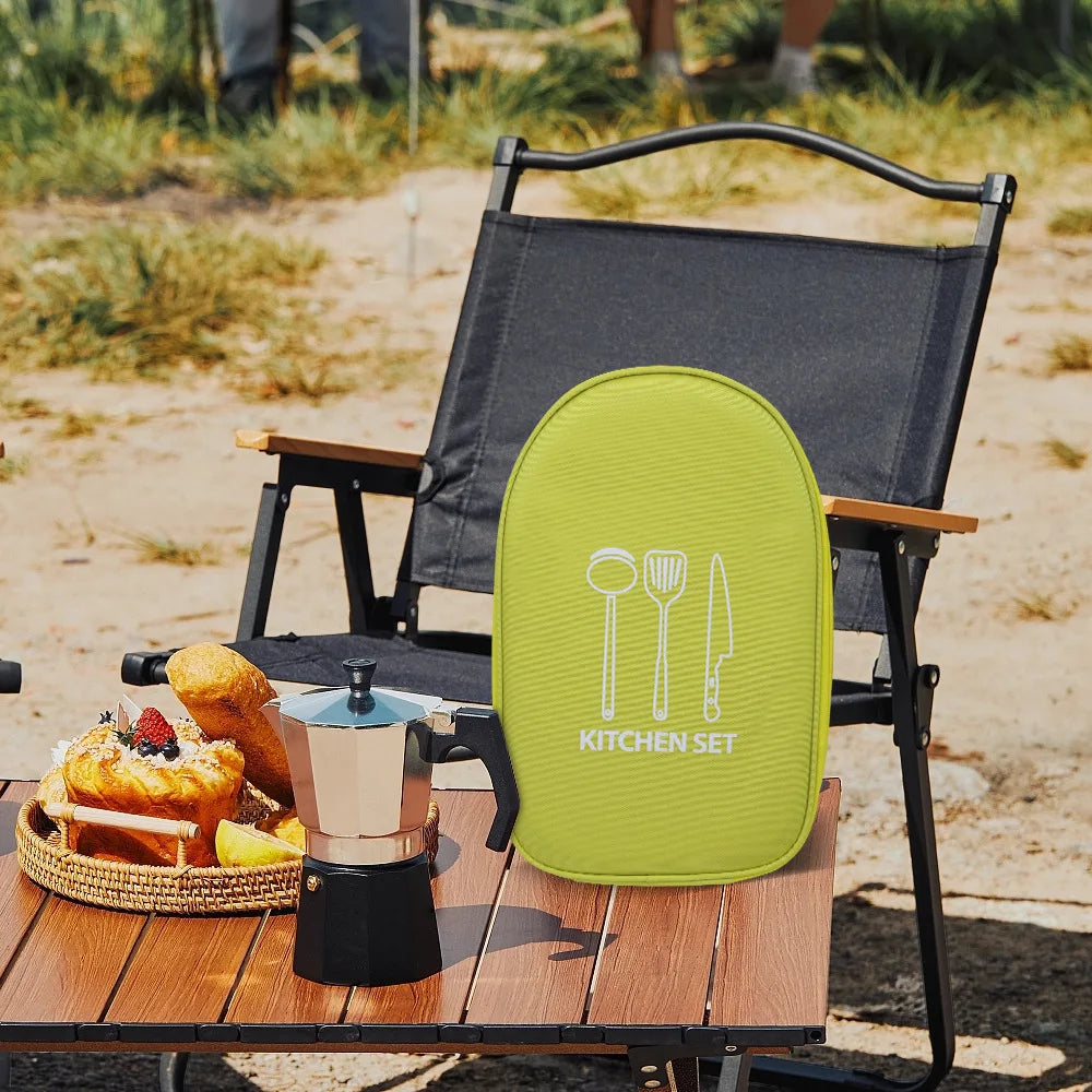 Portable outdoor cookware storage bag, outdoor camping kitchenware storage bag, tableware, picnic supplies,camping tools storage