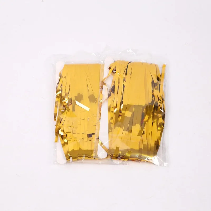 New Table Skirt Wedding Decoration Table New Year Easter Decoration For Home Birthday Party Decor Metal Rain Tinsel Table Skirt