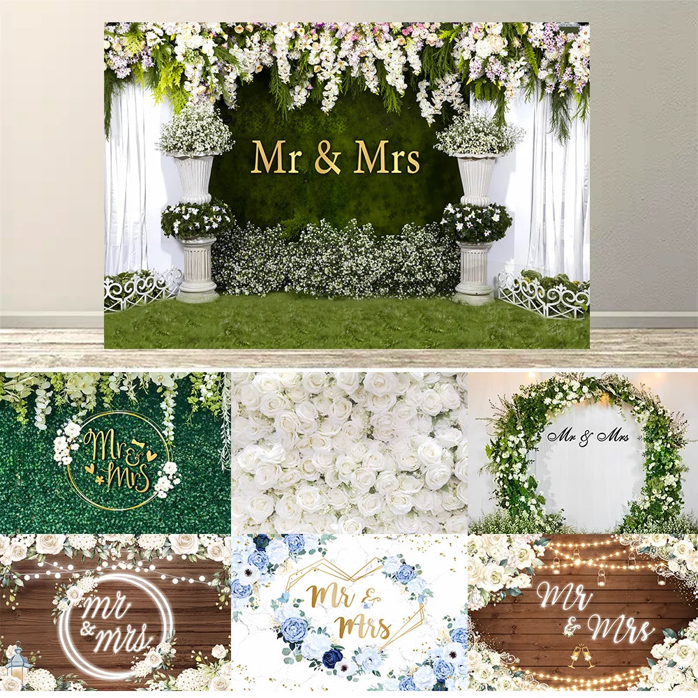 Wedding Flower Backdrop Wall Floral Bridal Shower for Photoshoot Wedding Decor for Reception Rose Photography Background Banner