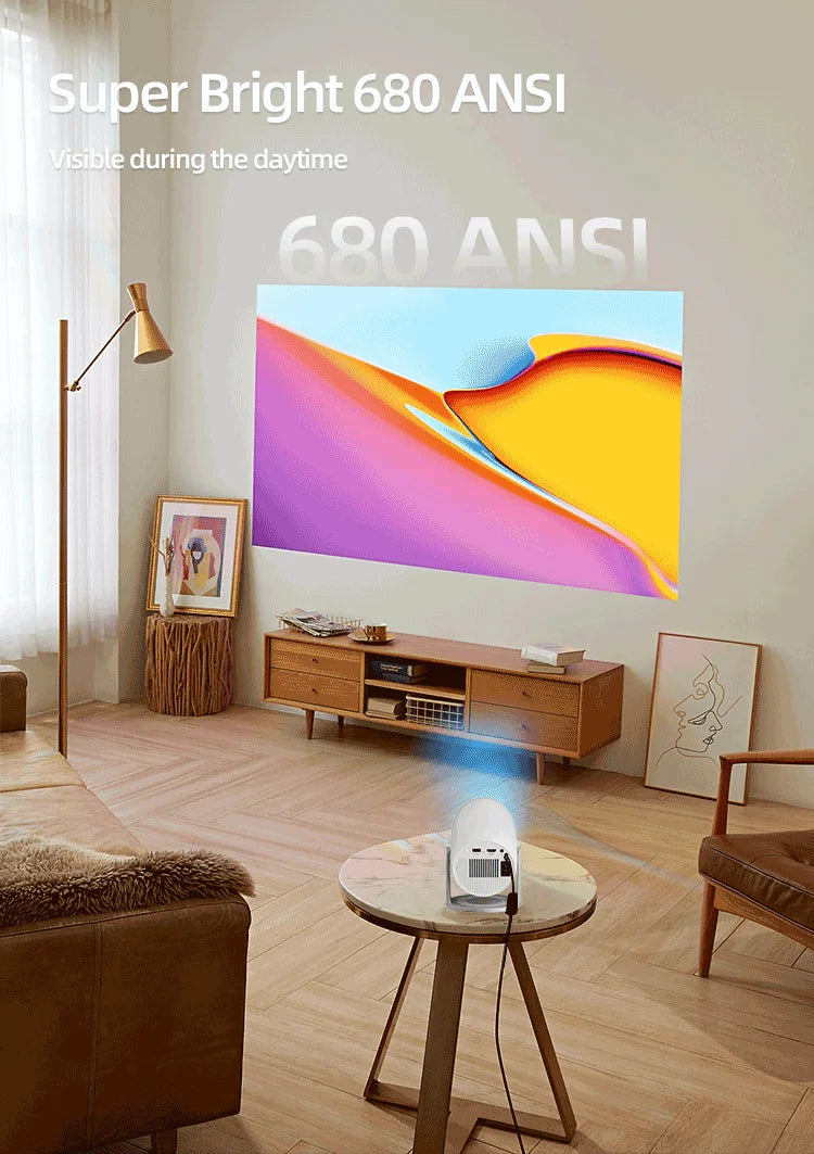 Lenovo Portable 4K Projector 100M Android 12 WIFI 6 TOF No-Sense Auto Focus Outdoor Full HD Projector Video Movie Home Theater