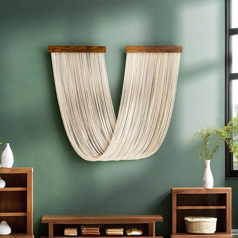 200cm Boho Decor Wall Hanging Tapestry Bohemia Tassel Curtain Tapestry Home Decorations Living Room Wall Art Hanging Decoration