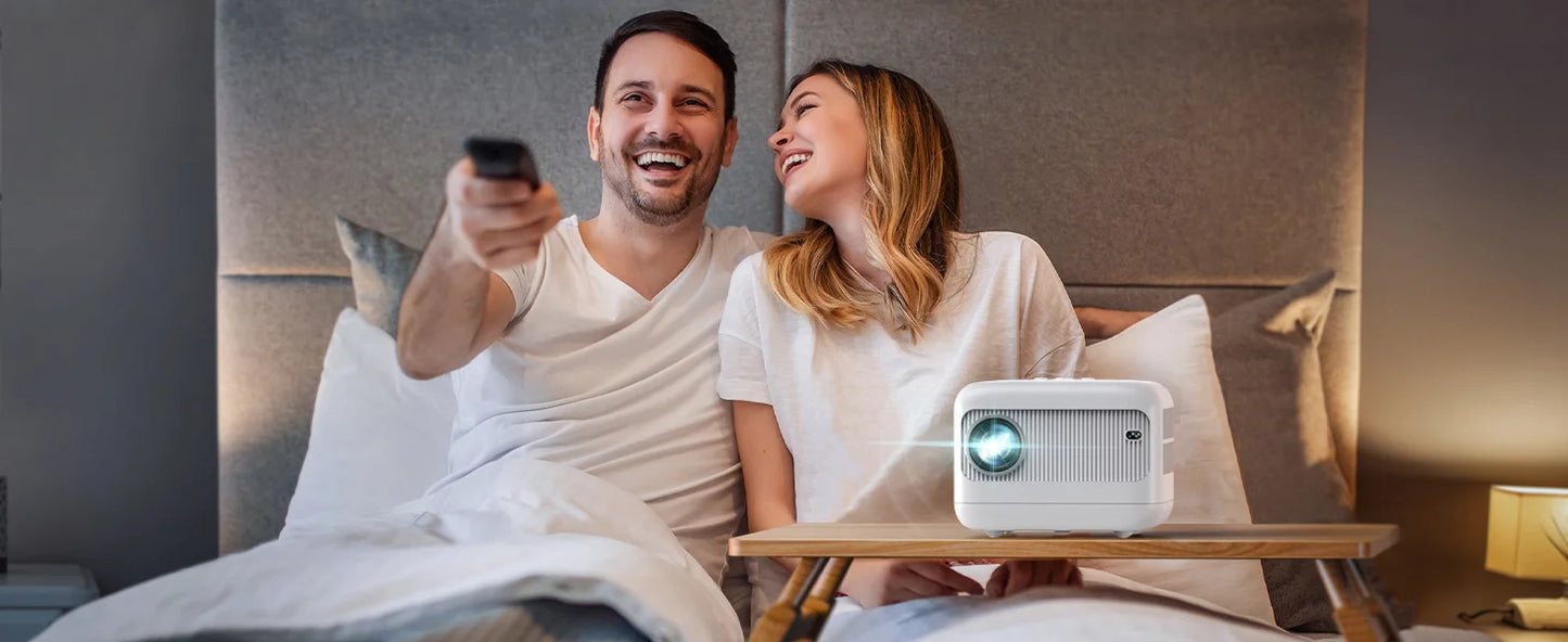 MINI Projector WiFi Bluetooth Projector 20000Lumens 720P Projectors Support 1080p Video for Home Outdoor Cinema Android YABER L1