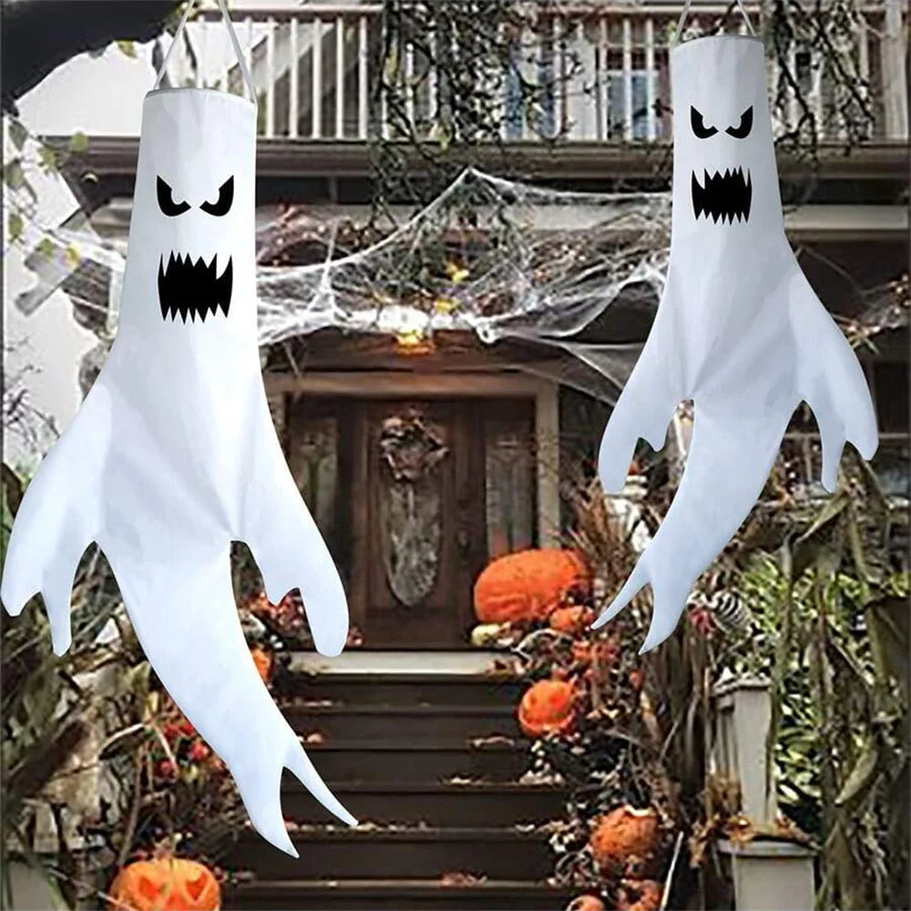 Halloween Ghost Hanging Decorations Spooky Indoor Outdoor Yard Flags Party Supplies Home Decoration Accessories