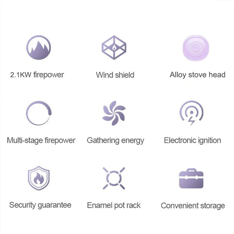 Outdoor Mini Gas Cooker Camping Hiking Picnic Portable Stove Fishing Hunting Cassette Warmer Barbecue BBQ Cooking Kitchen