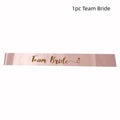 1Set Rose Gold Team Bride To Be Satin Sash Bachelorette Party Decoration Girls Hen Party Wedding Bridal Shower Decor Supplies