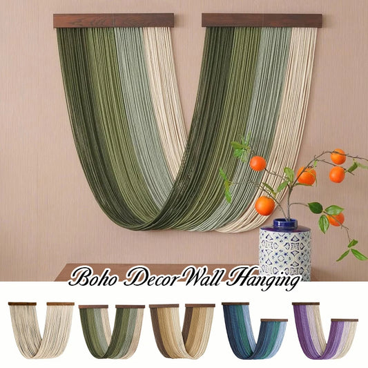 200cm Boho Decor Wall Hanging Tapestry Bohemia Tassel Curtain Tapestry Home Decorations Living Room Wall Art Hanging Decoration