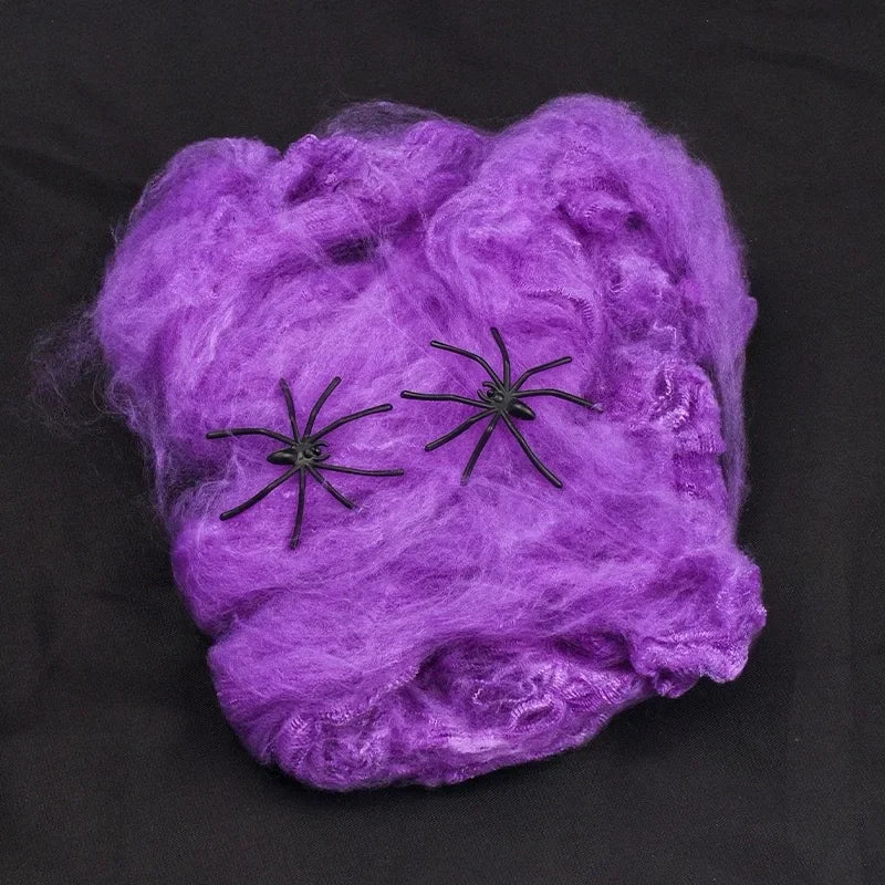 Halloween Decoration Party Accessories Decorations for Events Scream Festa Spider Web Black Outdoor Props Haunted House Spider