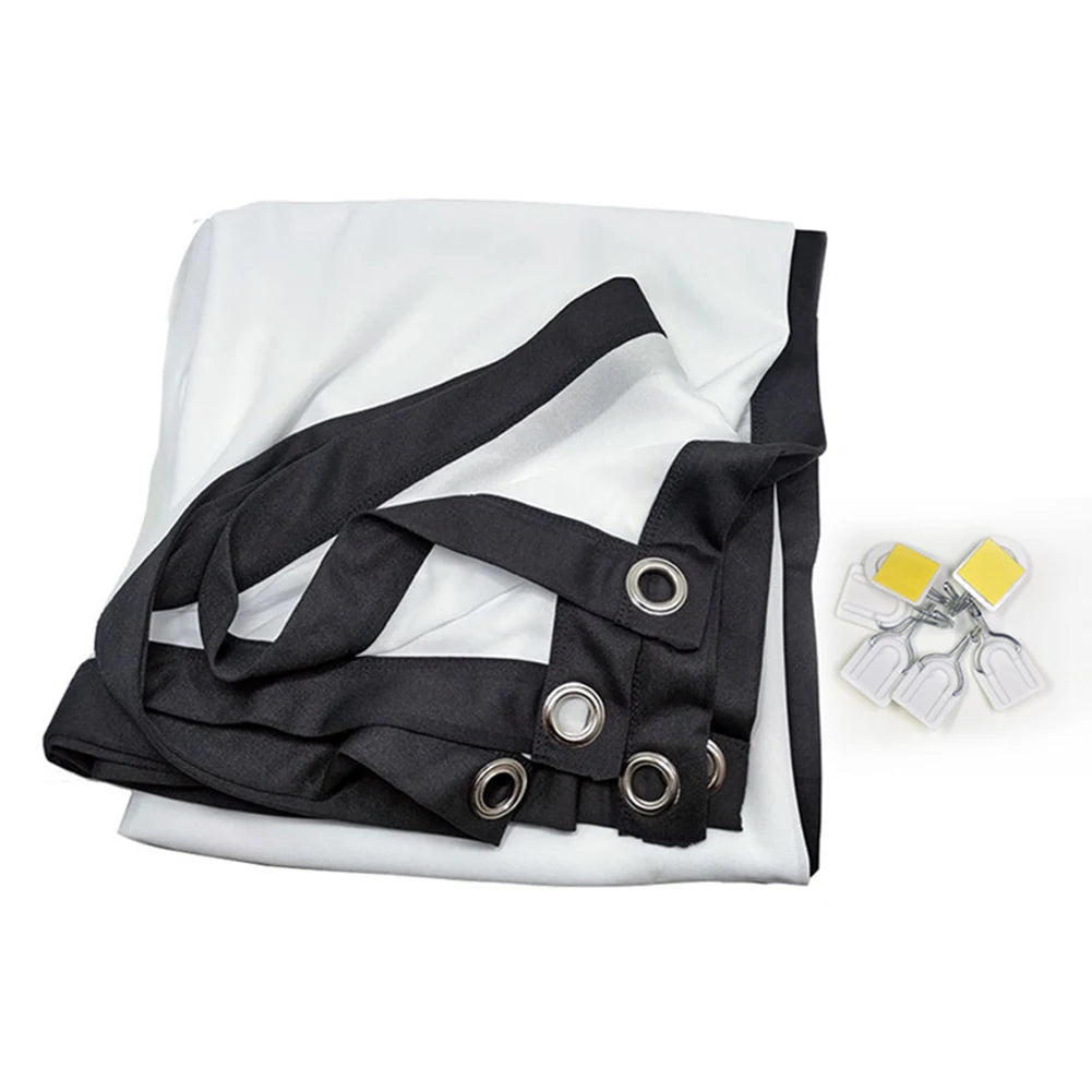 Portable Foldable Projector Screen 16:9 HD Outdoor Indoor Home Cinema Theater 3D Movie Accessories Roll-up Projector Screen