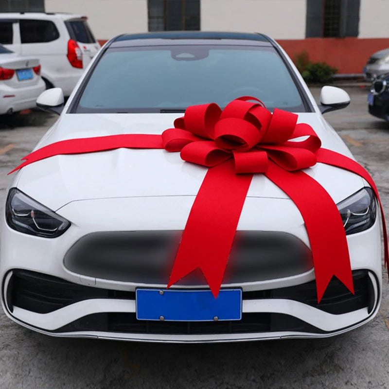 Giant Red Bow Wedding Car 4S Shop Showroom Car Decor Bow Party XMAS Decor Bow Knot New House New Car Delivery Ceremony Bowknot