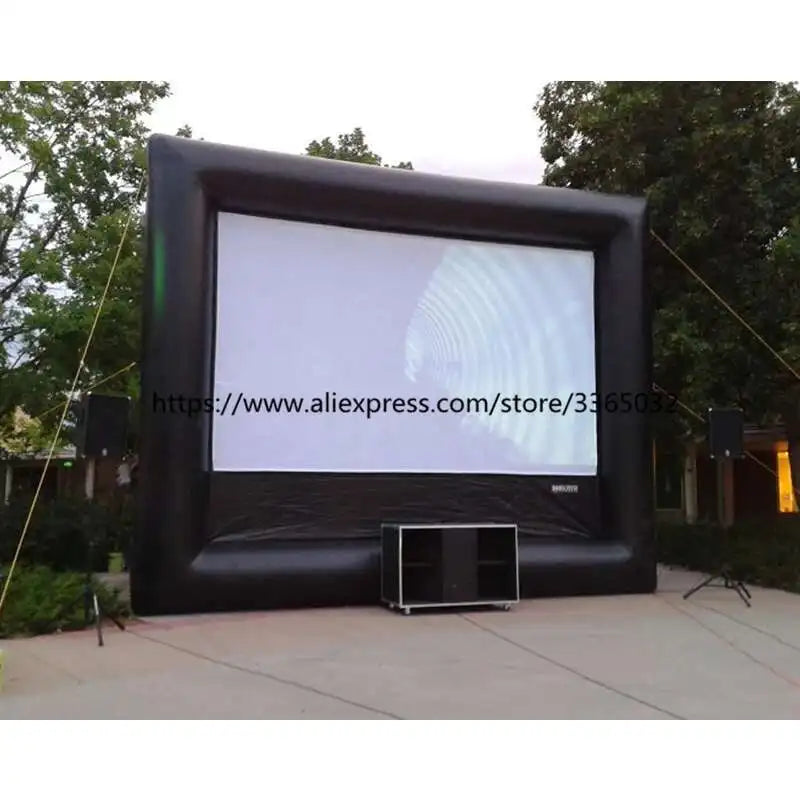 Big Outdoor Portable Blow Up Advertising Projector Screens Inflatable Projection Movie Theater Screen For Sale