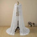 Vintage Wedding Veil  One Layer Long  Mermaid Bride Dresses Cap  Sleeveless Lace Up With Hooded Wrap Customized