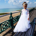 Kids' Princess Flower Girl Dress Wedding Ceremony First Communion Banquet Prom Night Celebration Event Ball Evening-Gown Party