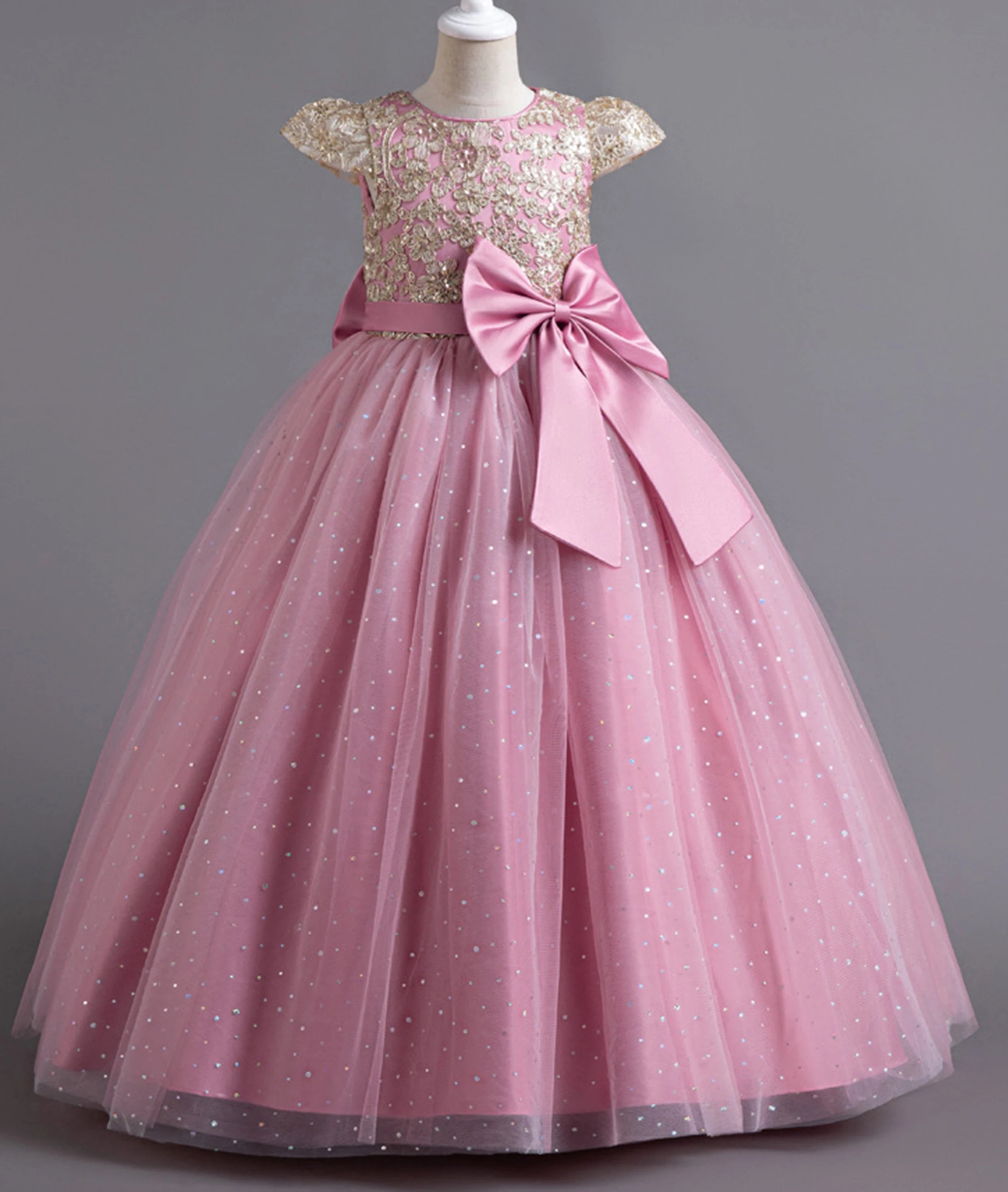 Stunning Little/Big Girls Lace Flower Girl Wedding Bridesmaid Birthday Party Holiday Pageant Easter Prom Fancy Dress